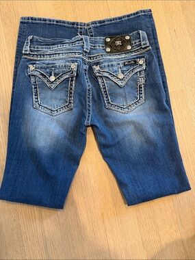 Miss Me Dark Blue Embellished Boot Cut Jeans